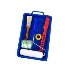 漆寶 ALLGET黑傑客室內精巧油漆工具組，DIY油漆工具套裝，含滾筒刷子漆盤, 1套