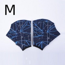 游泳手蹼 潛水學游泳裝備, 藏青底-藍條紋 M, 藏青底-藍條紋