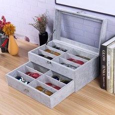 안경 정리함 케이스 보관함 서랍형 투명 진열장 서랍