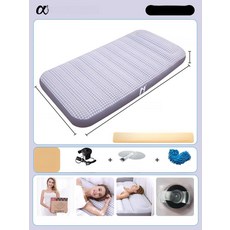 프라임홈 캠핑/야외용 원터치 공기주입 에어매트, [싱글100cm폭] 가정용 전기 펌프 패키지