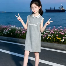 女童夏季POLO連衣裙