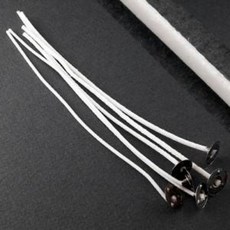 [이브닝메종] 화이트 코팅 파라핀코팅 캔들 면심지 1호 (10개입)