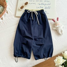 檸裏女童山本褲夏季新款兒童寬鬆褲子夏裝韓版女孩薄款束腳褲洋氣, 120碼