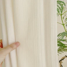 자외선 차단 투명 화이트 프라이버시 커튼 빛 필터 창 커튼 침실 거실용 커튼