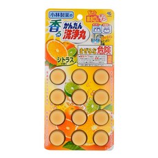 小林製藥 排水管香氛除垢清潔錠12入 (柑橘/水蜜桃) 排水口清潔錠 消臭錠 雷霆百貨, 1個, 柑橘