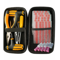 타이어 펑크 수리 공구 키트 보수 자동차 오토바이 지렁이 풀세트 46종, 블랙, 1세트 블랙, 1세트