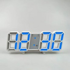 디지털 벽시계 전자 알람 책상 시계 침실 인테리어 LED 테이블 거실용 모던 홈 데코, Blue 1pcs