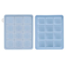 네오실리 국산 프리미엄 실리콘 얼음틀 다진마늘 이유식 냉동틀, 2개, 스카이블루