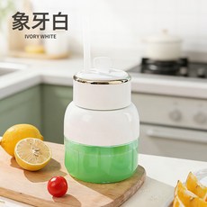 榨汁杯電動充電便攜噸噸杯鮮榨果汁機大容量水杯無線榨汁機, 650ML(六葉刀頭), 象牙白