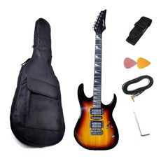 입문용 일렉기타 전자기타 일렉트릭 초보자 중급자 메탈 락 엠프, 투톤썬버스, 1개