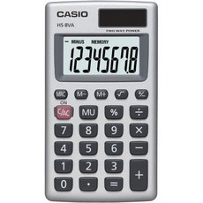 카시오 HS-8VA 태양광 전원 표준 기능 계산기 120383, 1 Count (Pack of 1)