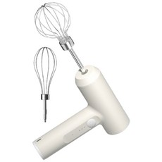 無線打蛋機 攪拌機 電動攪拌機 雙攪拌棒 便攜式家用烘培攪拌器, 白色