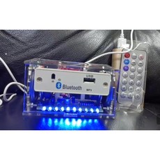 DIY音箱MP3製作散件 10路LED流水燈 大音量功放3W喇叭 電子材料包需自行焊接, LED一般版充電組裝焊接成品