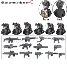 현대 군사 피규어 빌딩 블록 미국 특수 인감 팀 러시아 독일 우크라이나 알파 해병대 벽돌 장난감, 01 China Mainland, 04 오렌지