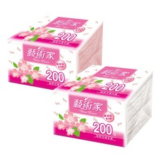 藝術家 環保單抽衛生紙 200抽 x 2入 x 60包CNS認證 無添加螢光劑, 1個, 白色紙,一般地區 1箱