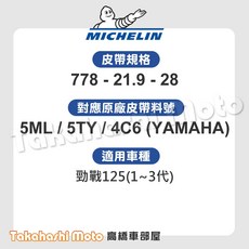 MICHELIN 傳動皮帶 適用勁戰125(1~3代) 778-21.9-28