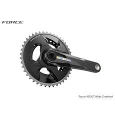 SRAM Force Wide 寬版曲柄組 12S / 43/30T, 1個, 167.5MM 43/30