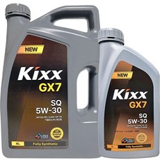 KIXX GX7 5W30 SQ 4L 1개 +1L 가솔린 엔진오일, KIXX GX7 5W30_4L 1개 +1L 1개