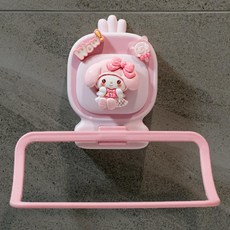 누마 귀여운 캐릭터 유치원 어린이집수건걸이 벽걸이 핸드타올 거치대 타월걸이, 1개, 리본 빅 미아미티 핑크