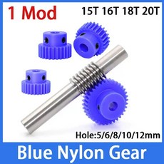 모드 모터 기어 블루 타입 기계식 변속기 플라스틱 보어 나일론 스퍼, O. 15 Teeth-Hole 5mm, 1. 6.35mm