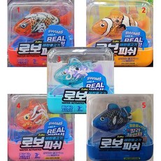 ZURU 움직이는 로보피쉬 1P (1.레드 2.오렌지 3.민트 4.핑크 5.블루 / 5종 택1) / 사용연령-3세이상, 민트, 1개