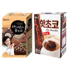 담터 호두아몬드 율무차 50T x 1개 + 핫초코, 100개