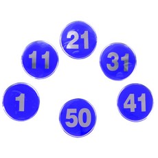 까코 1P 원형 62mm 에폭시 번호판 블루 1 50, 1개, 19