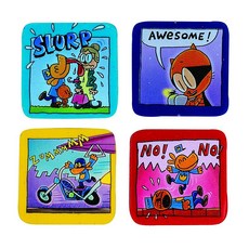 Raymond Geddes 도그 맨 만화 지우개 디스플레이 24개, Raymond Geddes 도그 맨 만화 지우개 디스플