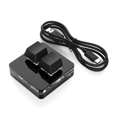 아이모 2키 단축 키보드 복붙 매크로 키보드, EK2, 블랙