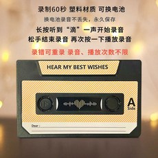 휴대용 인사말 녹음 음성 녹음기 기념일 선물 커플 투명, 60초 모델 C, 기본 모델명/품번