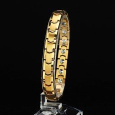 진주모아 99.9998% 쉴드 골드 게르마늄 건강팔찌 남성 여성, BSHGS-01(여성), 1개