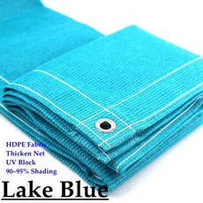차광막 새로운 두꺼운 HDPE 패브릭 양산 안티 uv Pergola 일 음영 그물 테라스 발코니 화면 안전 개인 정보 보호 정원 울타리, 156) Lake Bule  0.9mx1.8m