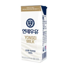 연세 국내산 멸균 우유, 200ml, 96팩