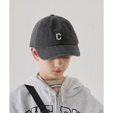 COVERNAT 키즈 컬리지 C로고 면 볼캡워싱 차콜 CK2501CA08CH