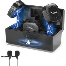 MAONO WM821A2 초소형 무선 블루투스 라발리에 휴대용 마이크 듀얼 라펠 개인 인터뷰 라이브 스트리밍