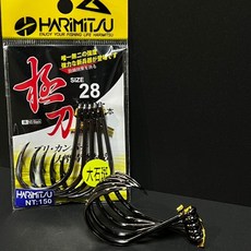 HARIMITSU 極刀 大物鉤 大石斑鉤 釣魚石斑池 船釣魚鉤專用, 1個, 30號（4本）, 4本