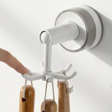 문곰문곰 주방용품 조리도구걸이 주방도구 걸이 다용도 회전걸이 조리도구 걸이, 화이트, 1개