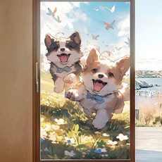 卡通磨砂貼紙 透光不透明, 1個, 款式9,寬50x120高