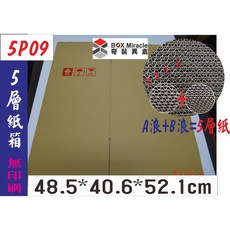 5P09 5層AB楞紙箱 48.5*40.6*52.1cm, 詳見包裝, 詳見包裝, 20只