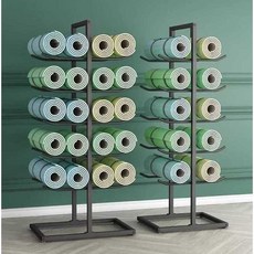 요가 매트 거치대 이동식 정리함 대용량 보관 걸이, 1개, 블랙 2열 50x40x130cm (10개)