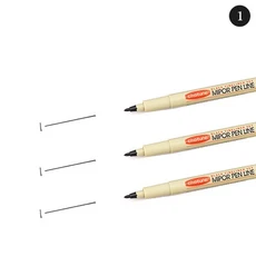 티에이치 12색 피그먼트 라이너 마이크론 잉크 마커 펜 만화 그리기 스케치 니들 훅 라인 문구 세트 미술, 07 3Pcs set 1