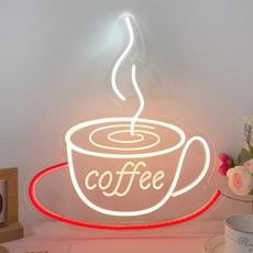 커피 네온사인 무드등 카페 클래식 레터링 LED 조명 인테리어, 11_45x36cm 12V 램프 스트립 (220v 변압