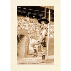 (영문도서) Vintage Lined Notebook Greetings from Montana Cowgirl Trick Roper Paperback, Found Image Press, English, 9798385428748