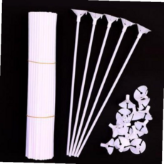 풍선스틱 풍선 막대 스틱 손잡이 세트, 화이트