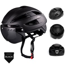 (KC인증 국내당일배송) [GUB] CJD 에어로 고글 헬멧 (65cm)(2XL 빅사이즈), 블랙, 1개