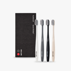 에이카랩스 코뿔소 스파이럴 칫솔 플라거제거 충치예방 치과판매, 1세트, 4개입