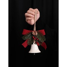 O 聖誕節聖誕樹裝飾配件 北歐風立體鈴鐺掛件 簡約擺件 平安夜禮物, 1個, A款-白