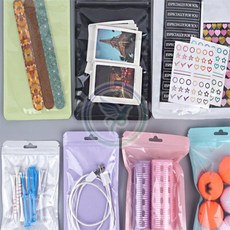 더가몽 소품보관지퍼팩 아웃도어지퍼백, 14x20 - 블랙, 1