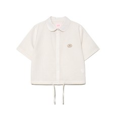 매장정품 LEE 우먼 시어서커 스트링 반팔 셔츠 베이지 LE2402SS65BE 189256