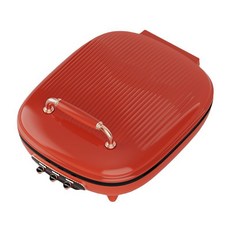 전기그릴 양면팬 통구이 팬 생선 구이 삼겹살 후라이팬 전골 그릴, 라이트 럭셔리 레드, 1개